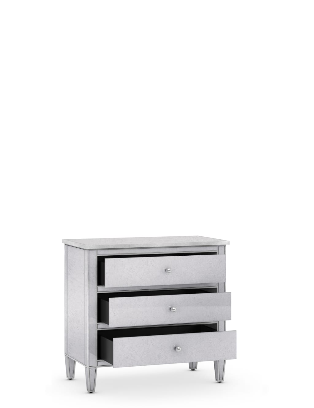 Evelyn 3 Drawer Chest Silver 3 of 9