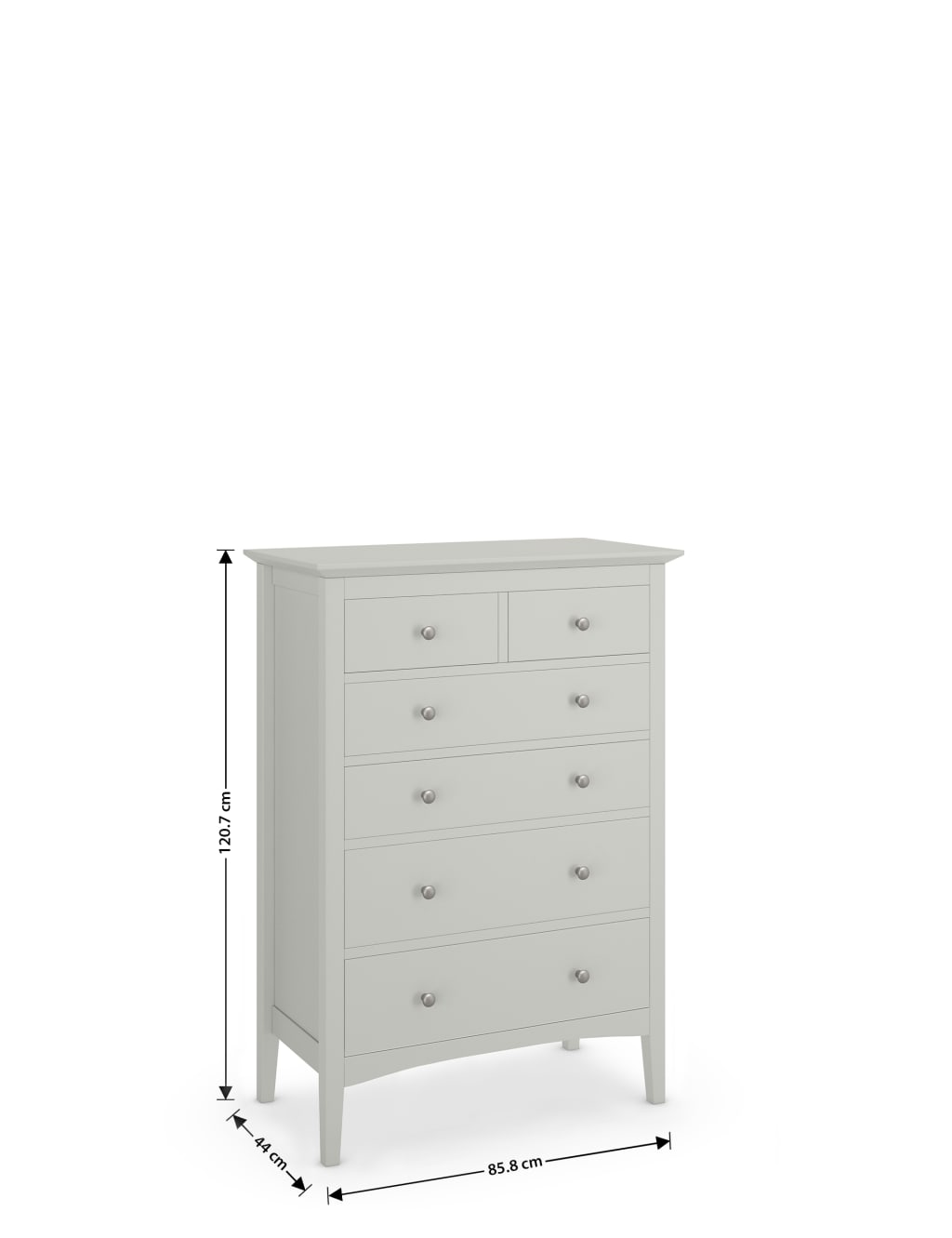 Hastings Grey 6 Drawer Chest 7 of 8