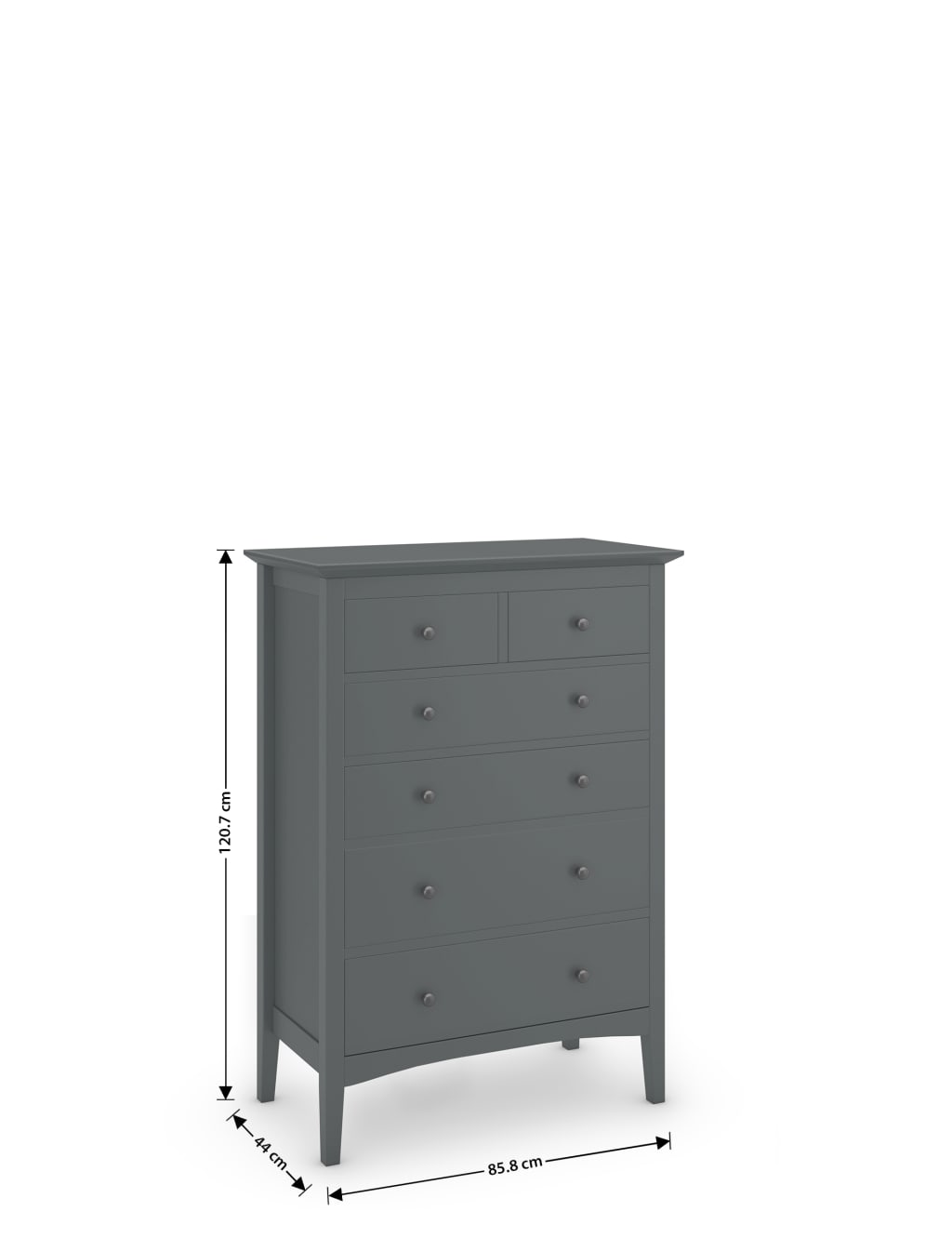 Hastings Dark Grey 6 Drawer Chest 8 of 9