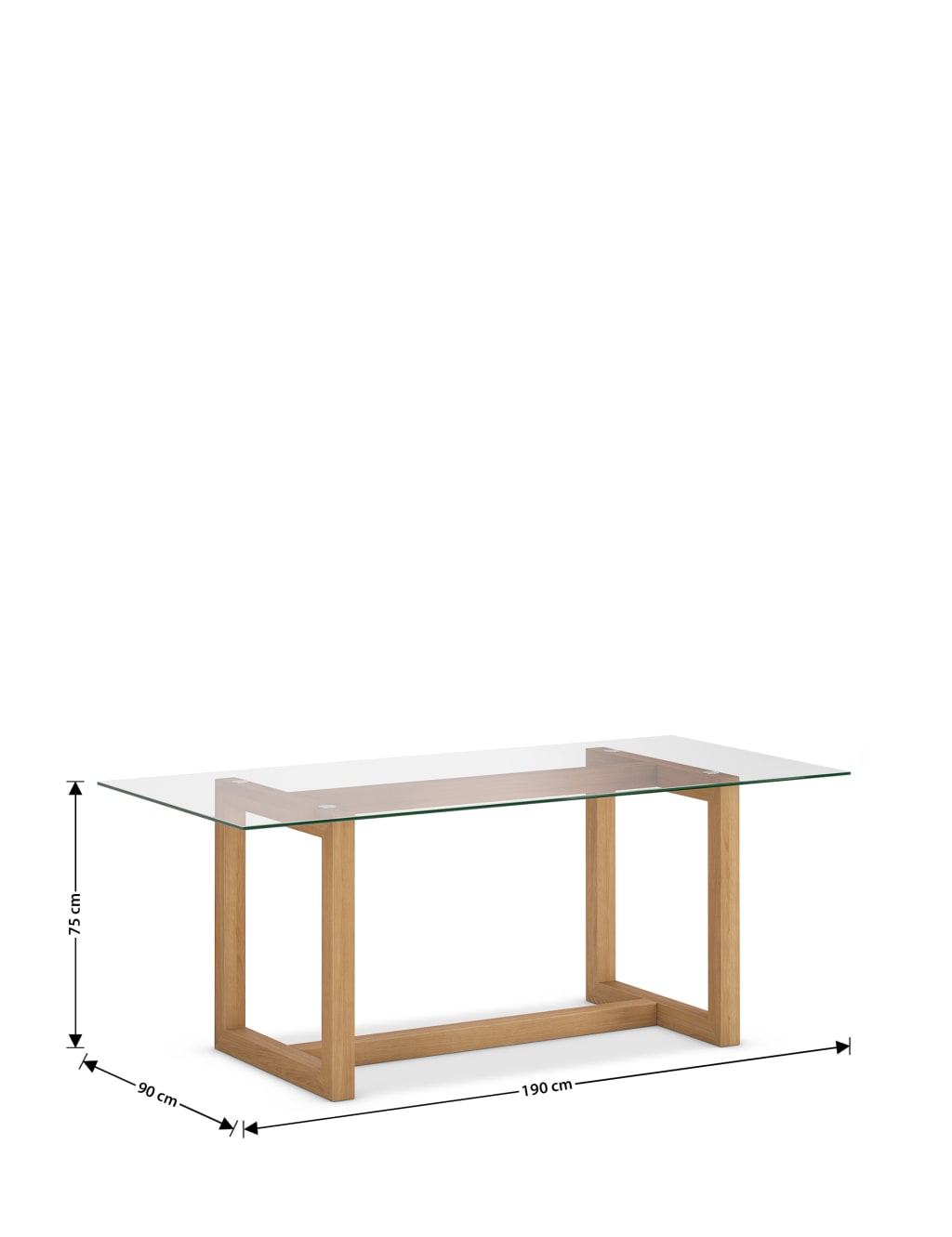 Colby Rectangular Glass Dining Table 7 of 8
