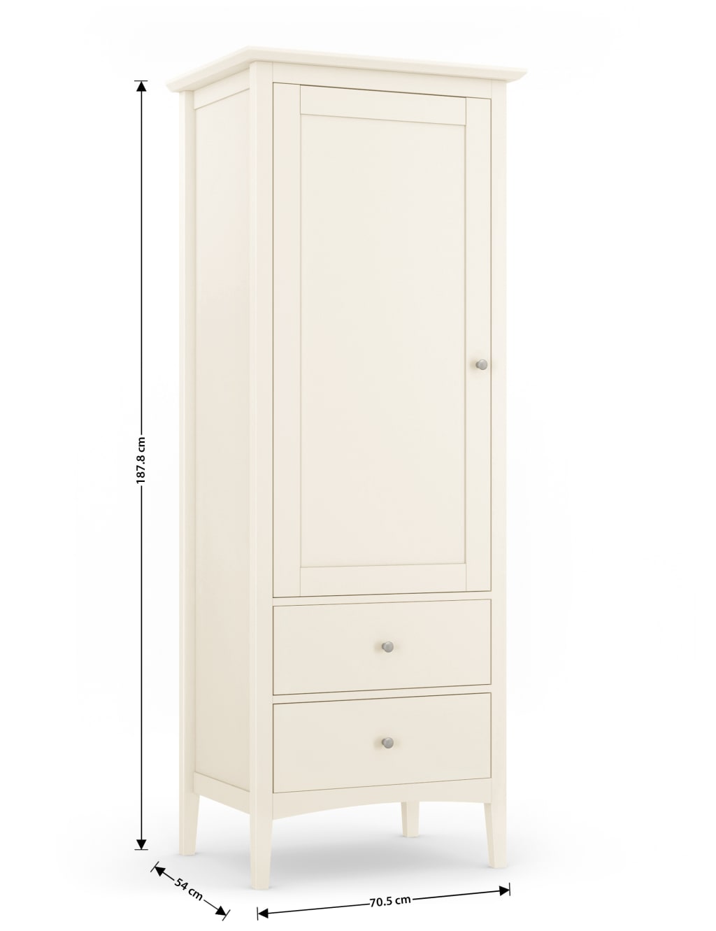 Hastings Ivory Single Wardrobe 8 of 9