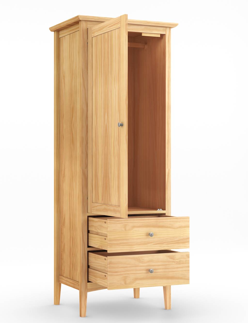 Hastings Light Natural Single Wardrobe 3 of 7