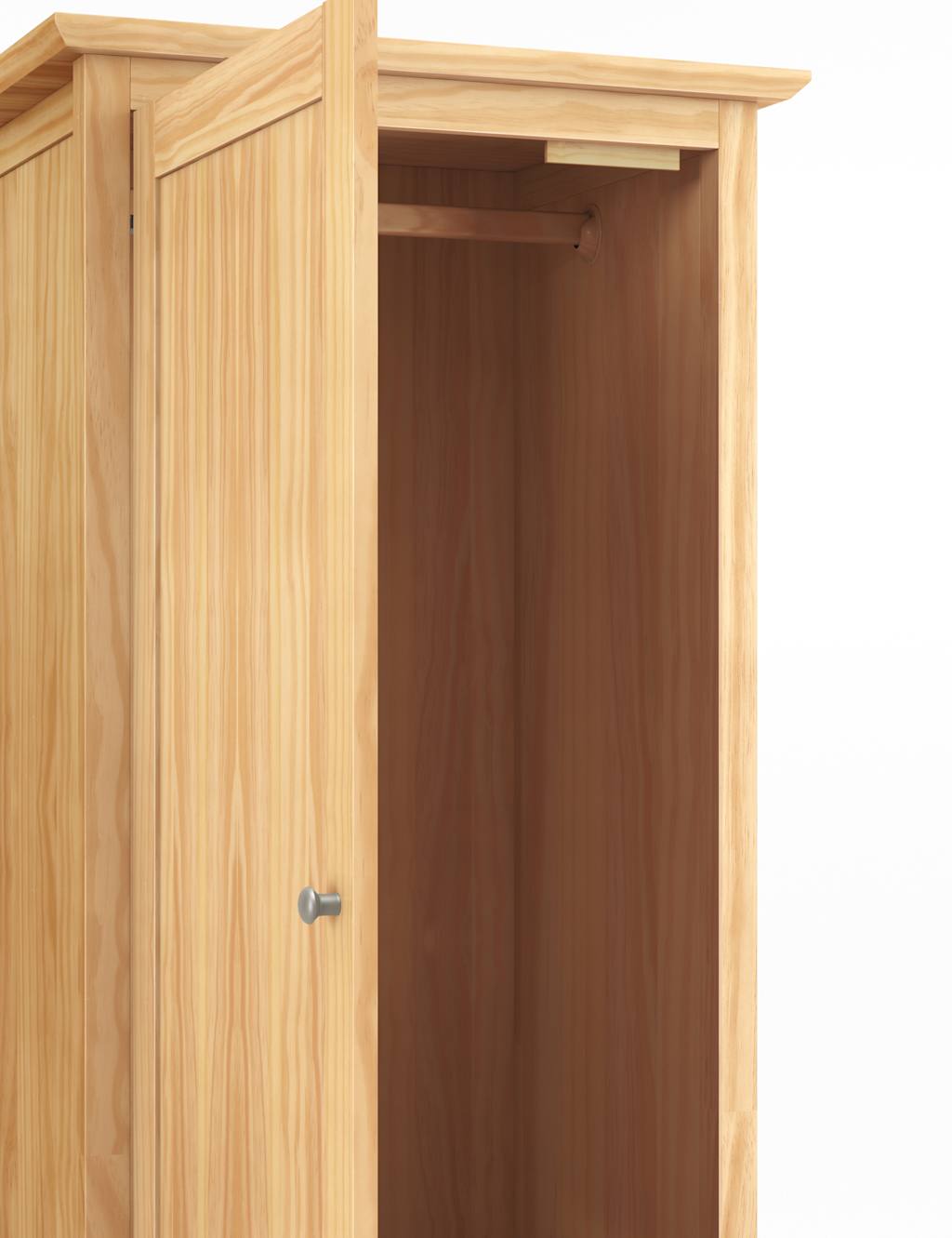 Hastings Light Natural Single Wardrobe 4 of 7