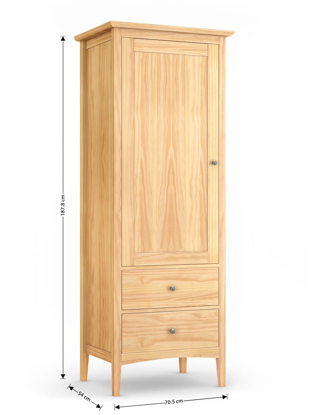 Hastings Light Natural Single Wardrobe 6 of 7
