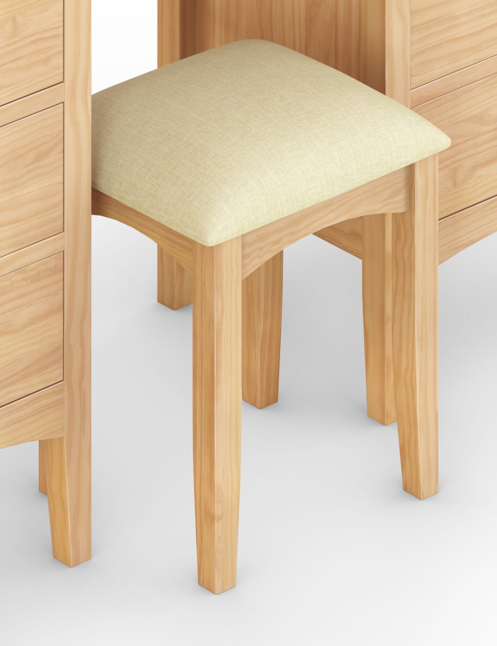 Hastings Light Natural Dressing Table & Stool 4 of 8