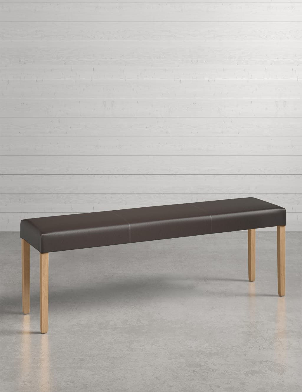 Alton Brown Leather Bench 2 of 7