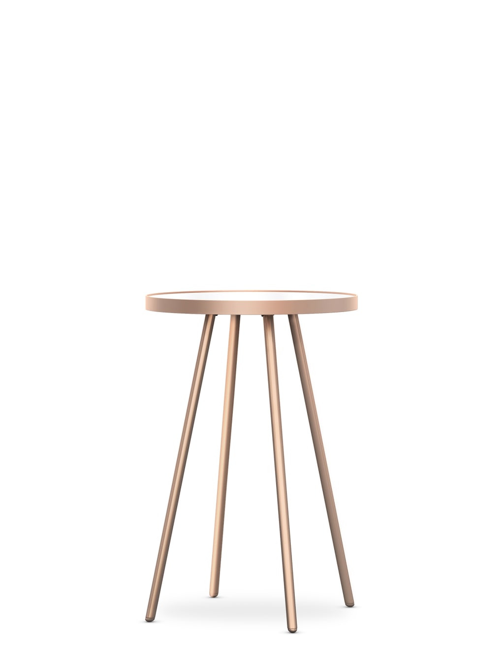 Round Metal & Glass Side Table 1 of 7