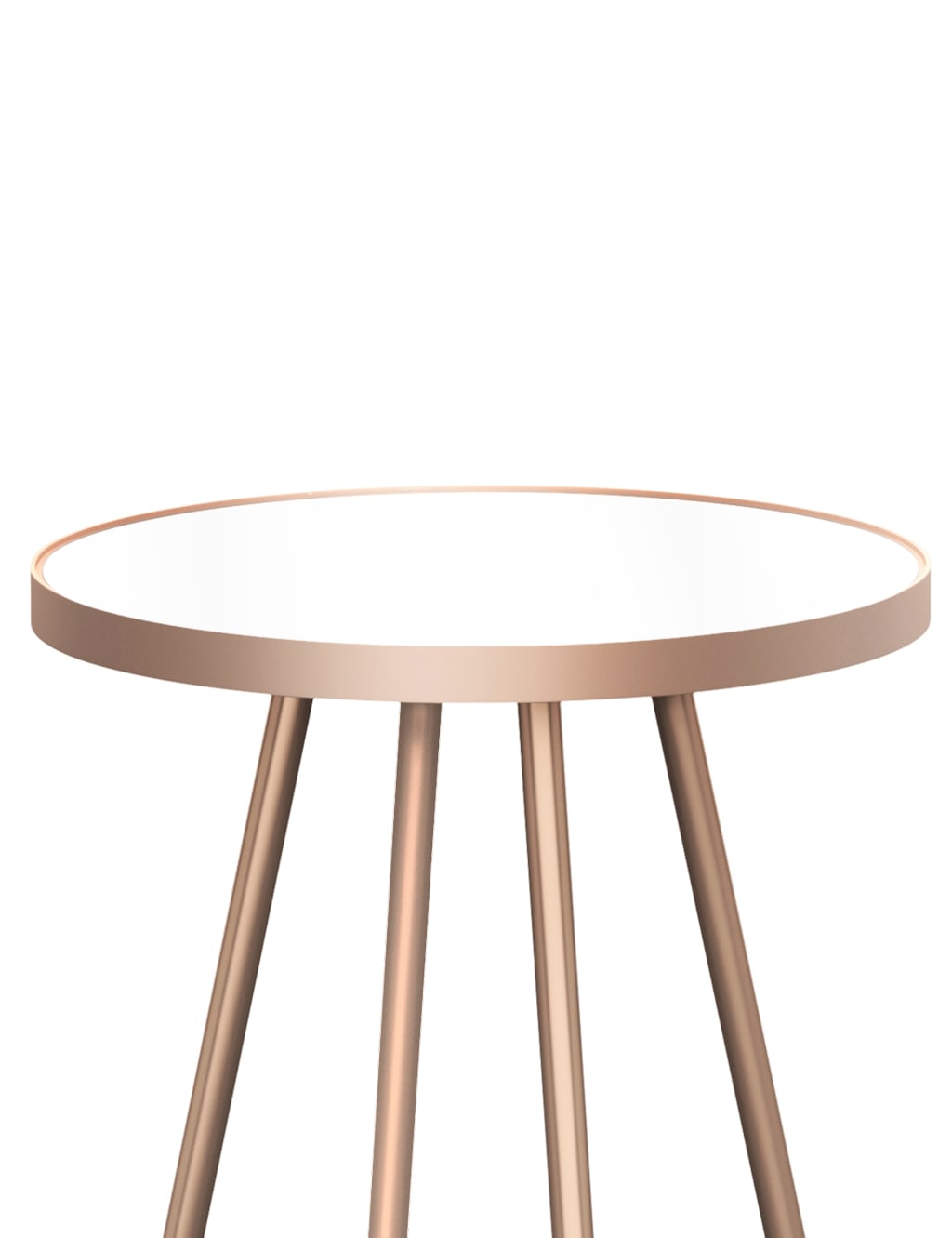 Round Metal & Glass Side Table 3 of 7