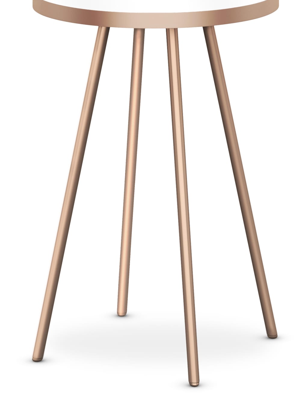 Round Metal & Glass Side Table 4 of 7