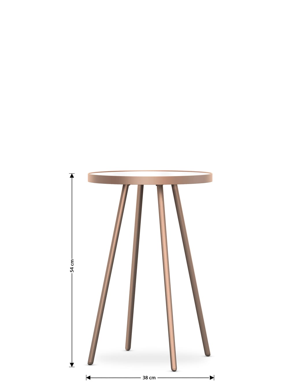 Round Metal & Glass Side Table 6 of 7