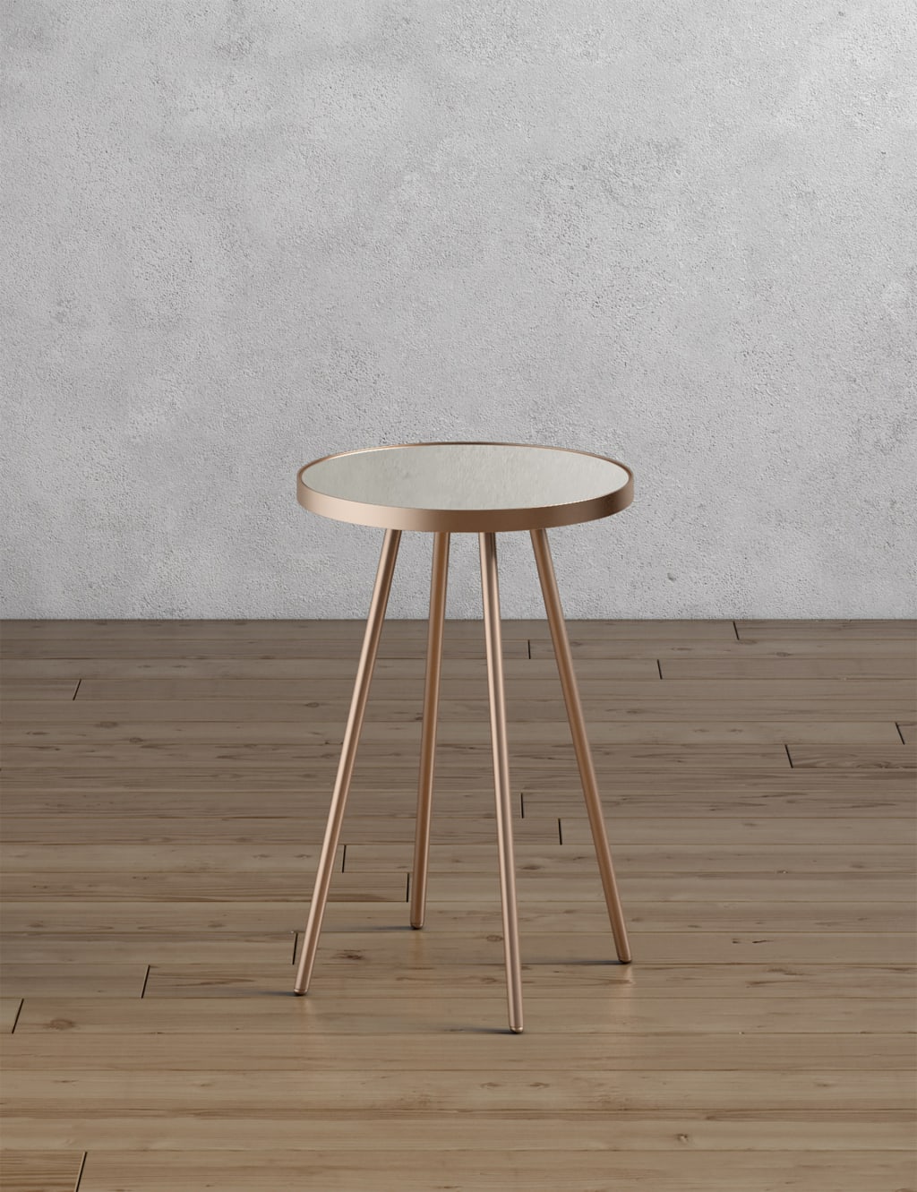 Round Metal & Glass Side Table 2 of 7