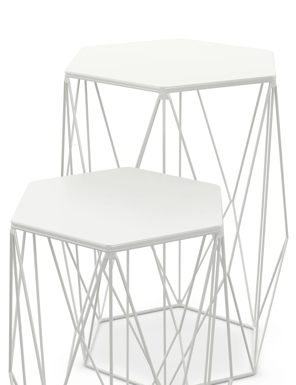 White Wire Nest of Tables 3 of 6