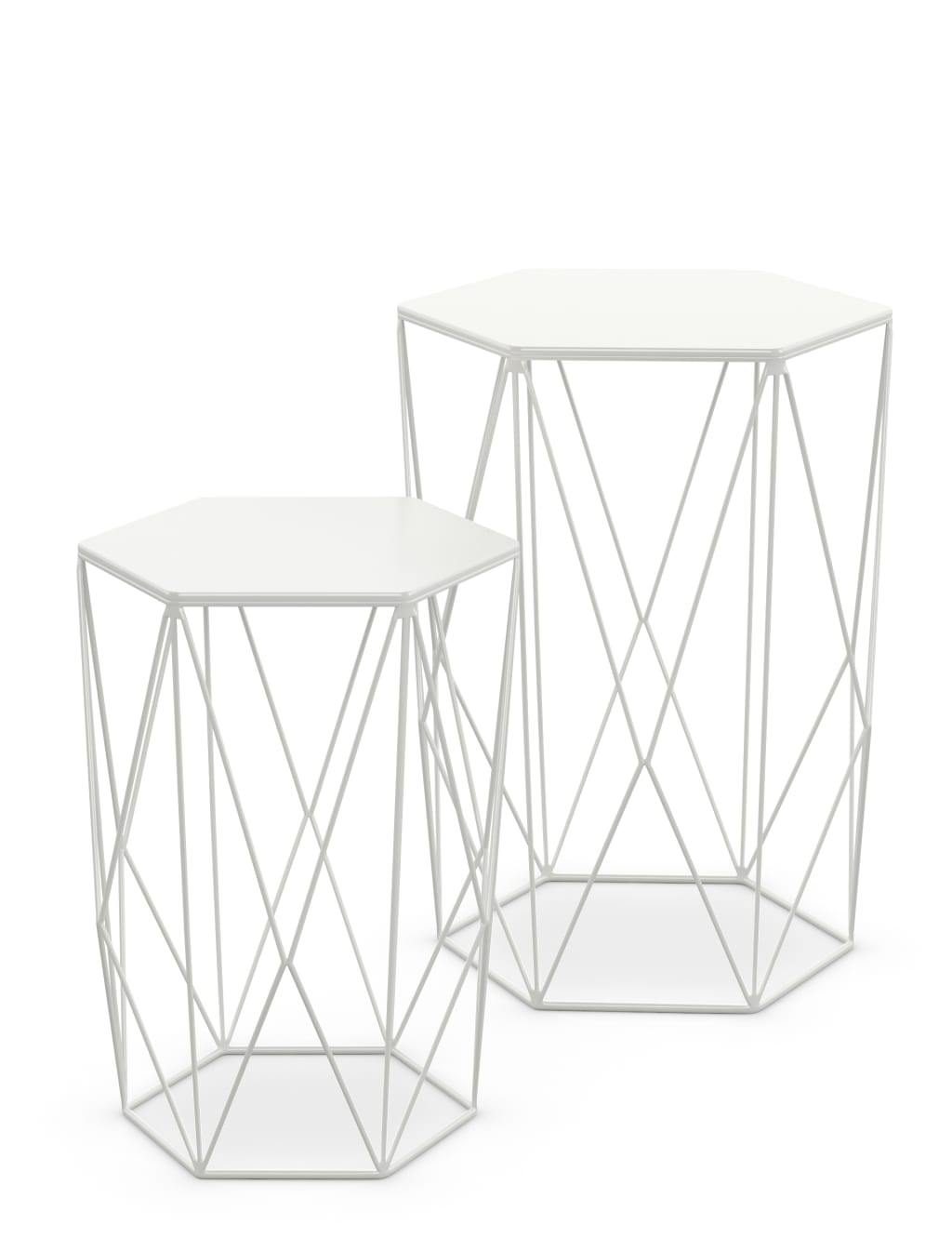 White Wire Nest of Tables 4 of 6