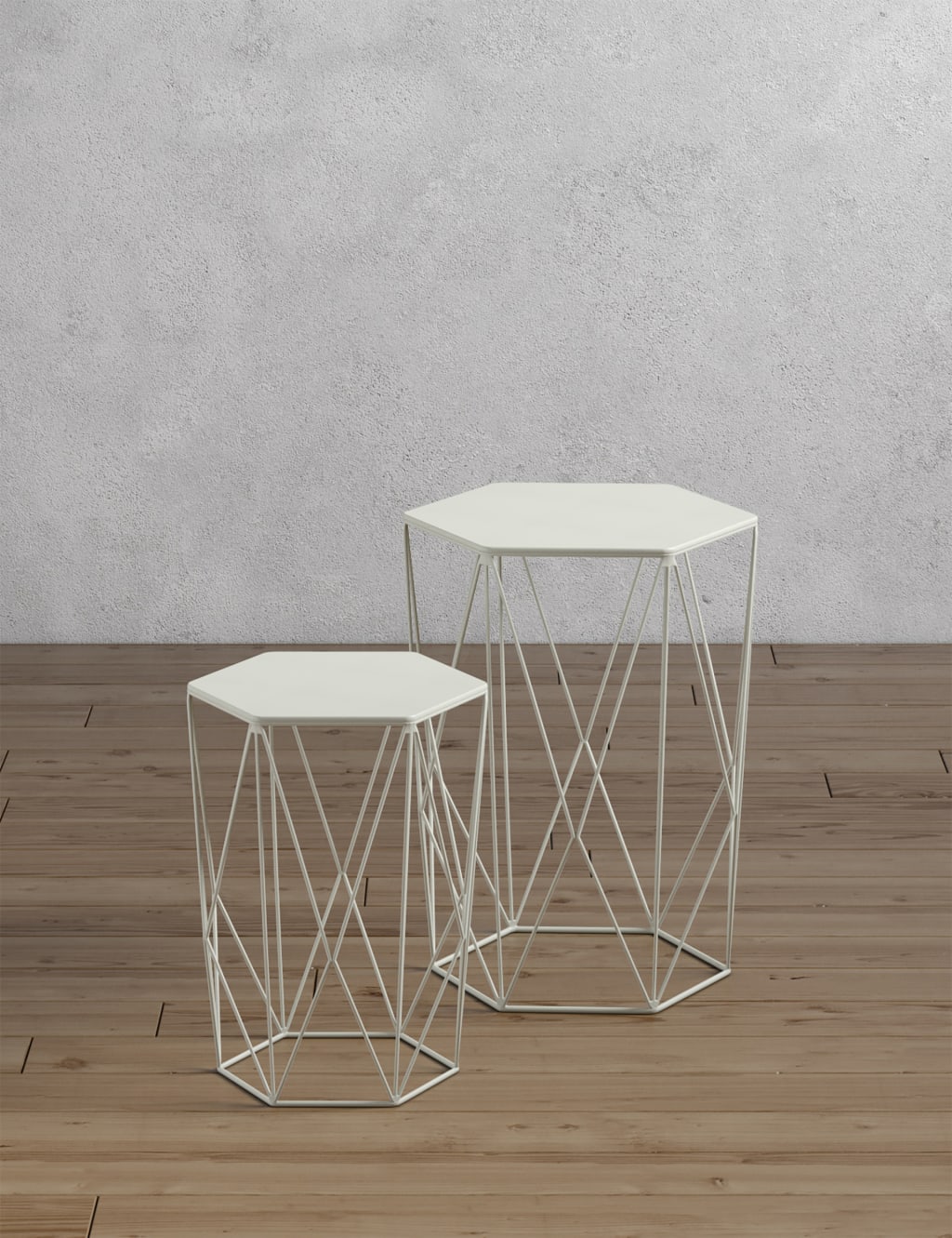 White Wire Nest of Tables 2 of 6