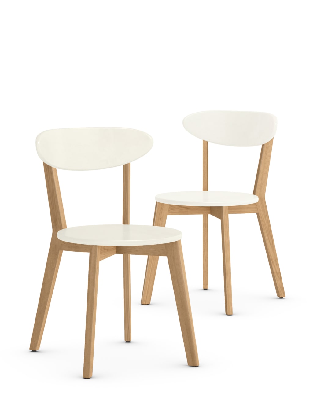 Set of 2 Bradshaw Chairs White 1 of 7