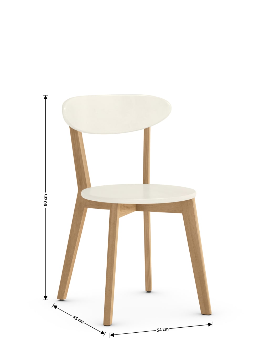 Set of 2 Bradshaw Chairs White 6 of 7