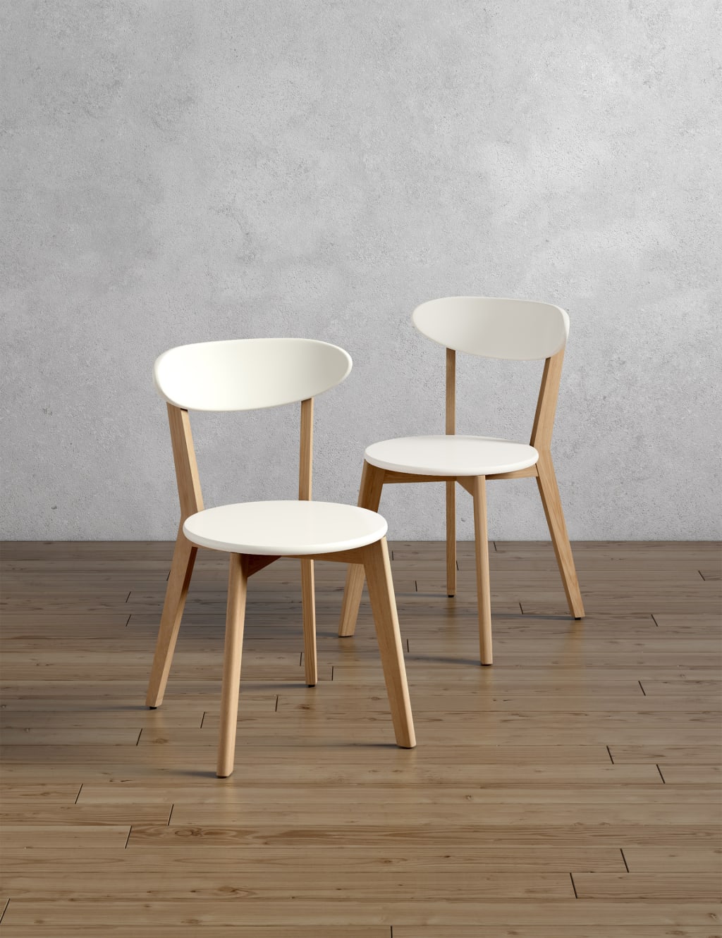 Set of 2 Bradshaw Chairs White 2 of 7
