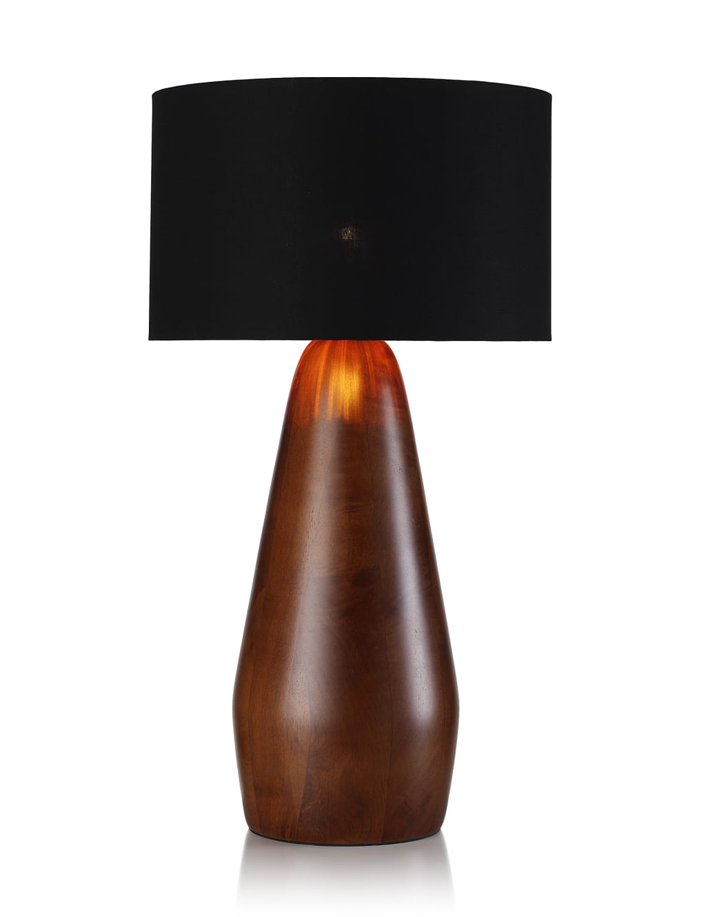 Chunky Wood Tall Table Lamp 2 of 4