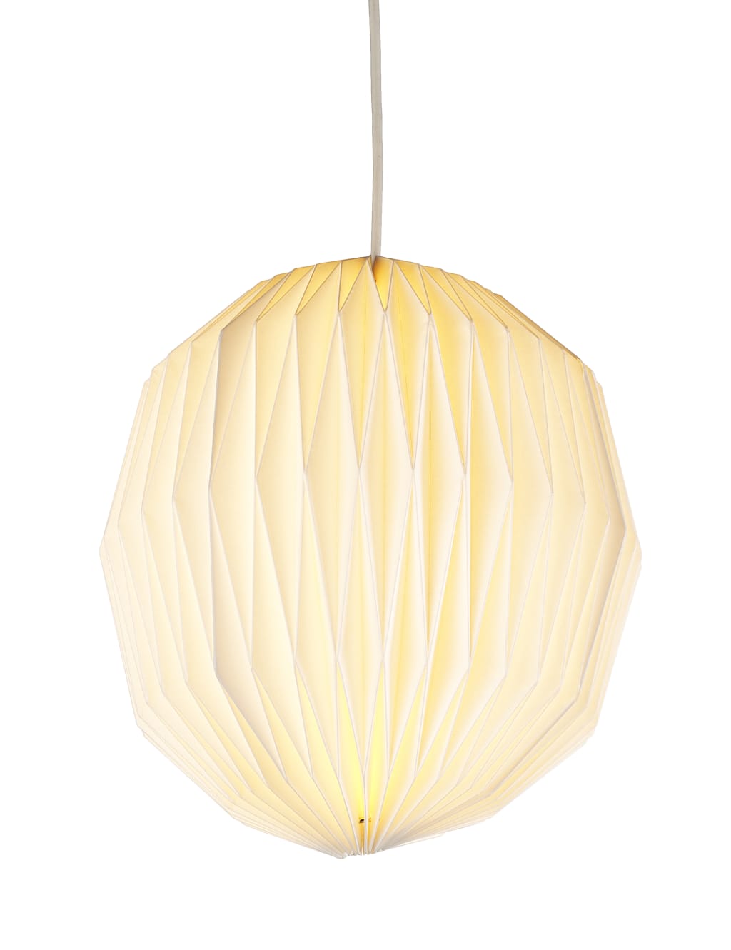 Folding Round Paper Ceiling Lamp Shade 2 of 2