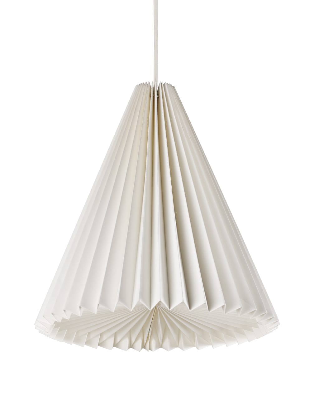 Folding Cone Paper Ceiling Lamp Shade 1 of 2