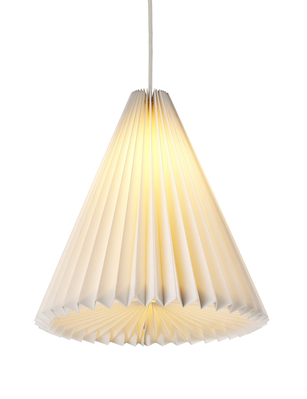 Folding Cone Paper Ceiling Lamp Shade 2 of 2