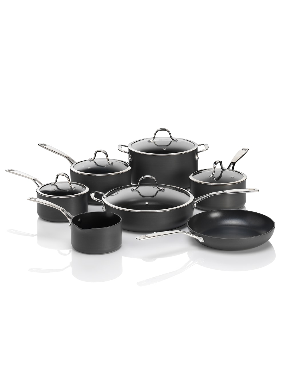 3 Hard Anodised Saucepan Set 2 of 2