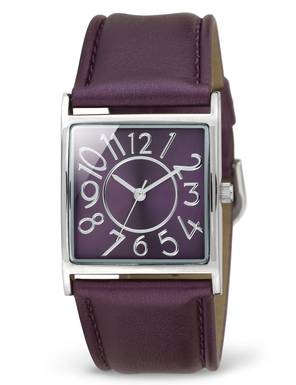 Large Square Face Strap Watch M S Collection M S