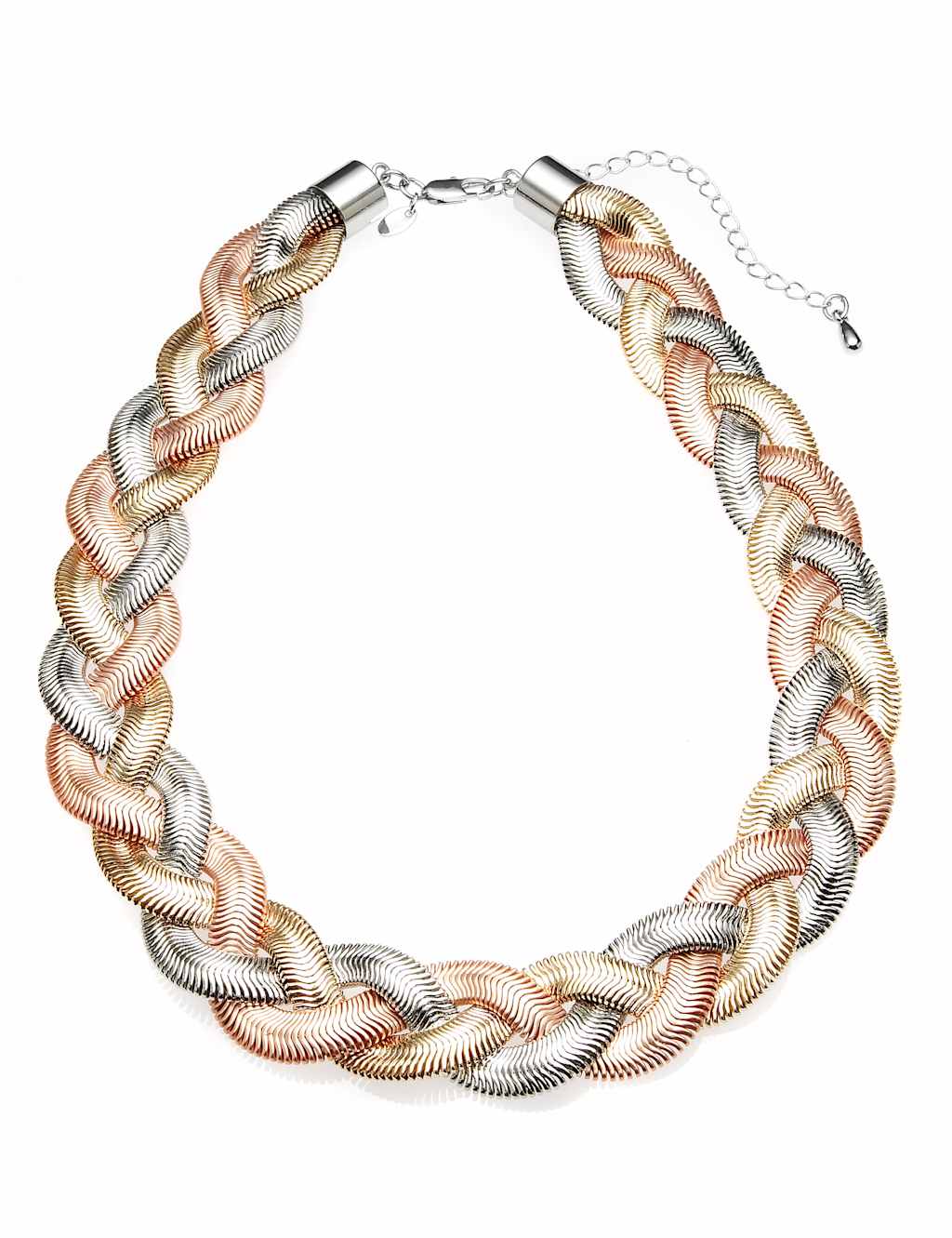 Sleek Metal Plait Necklace 1 of 1