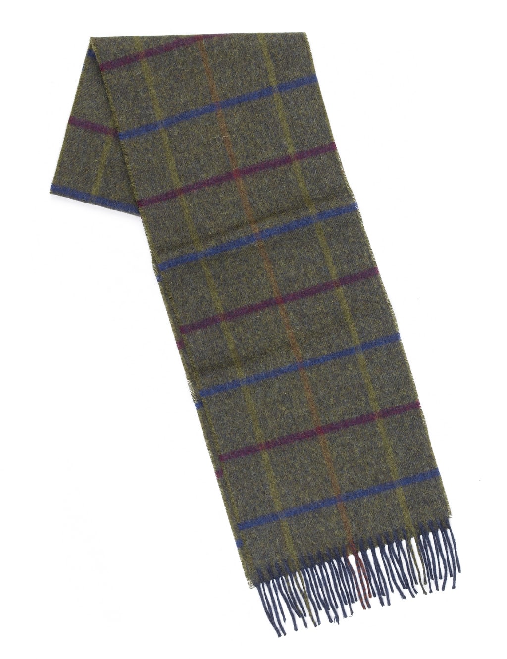 Pure Lambswool Grid Checked Scarf 1 of 1