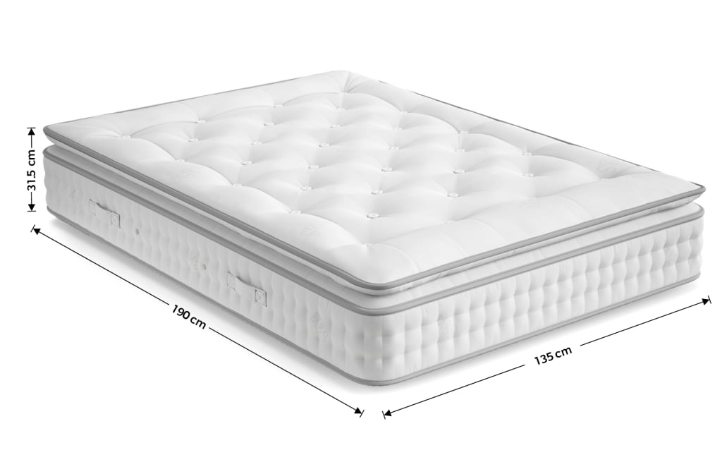 2500 Luxury British Wool Pocket Spring Medium Pillowtop Mattress 4 of 4