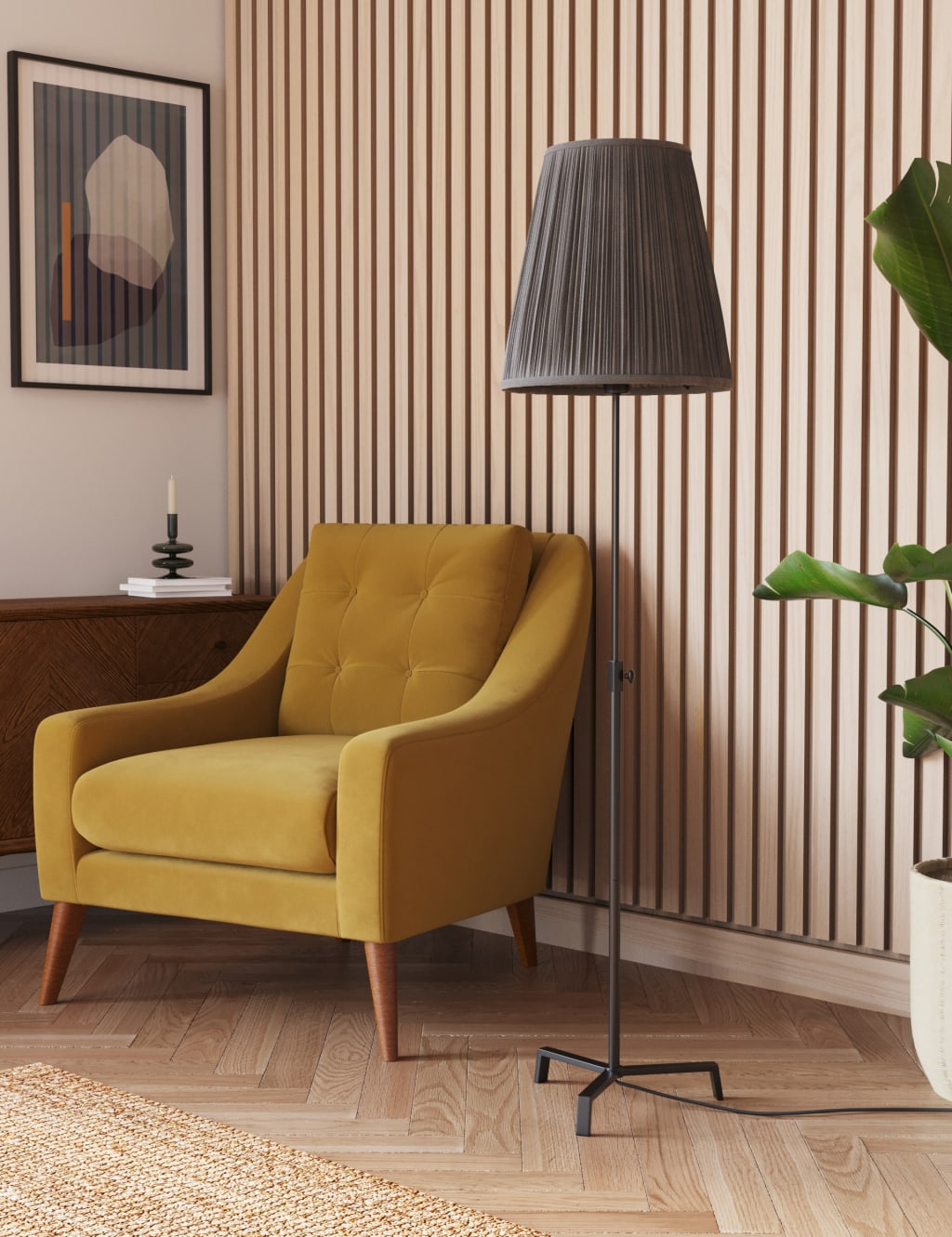 Pleated Large Floor Lamp 3 of 6
