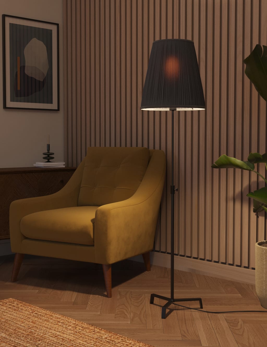 Pleated Large Floor Lamp 2 of 6