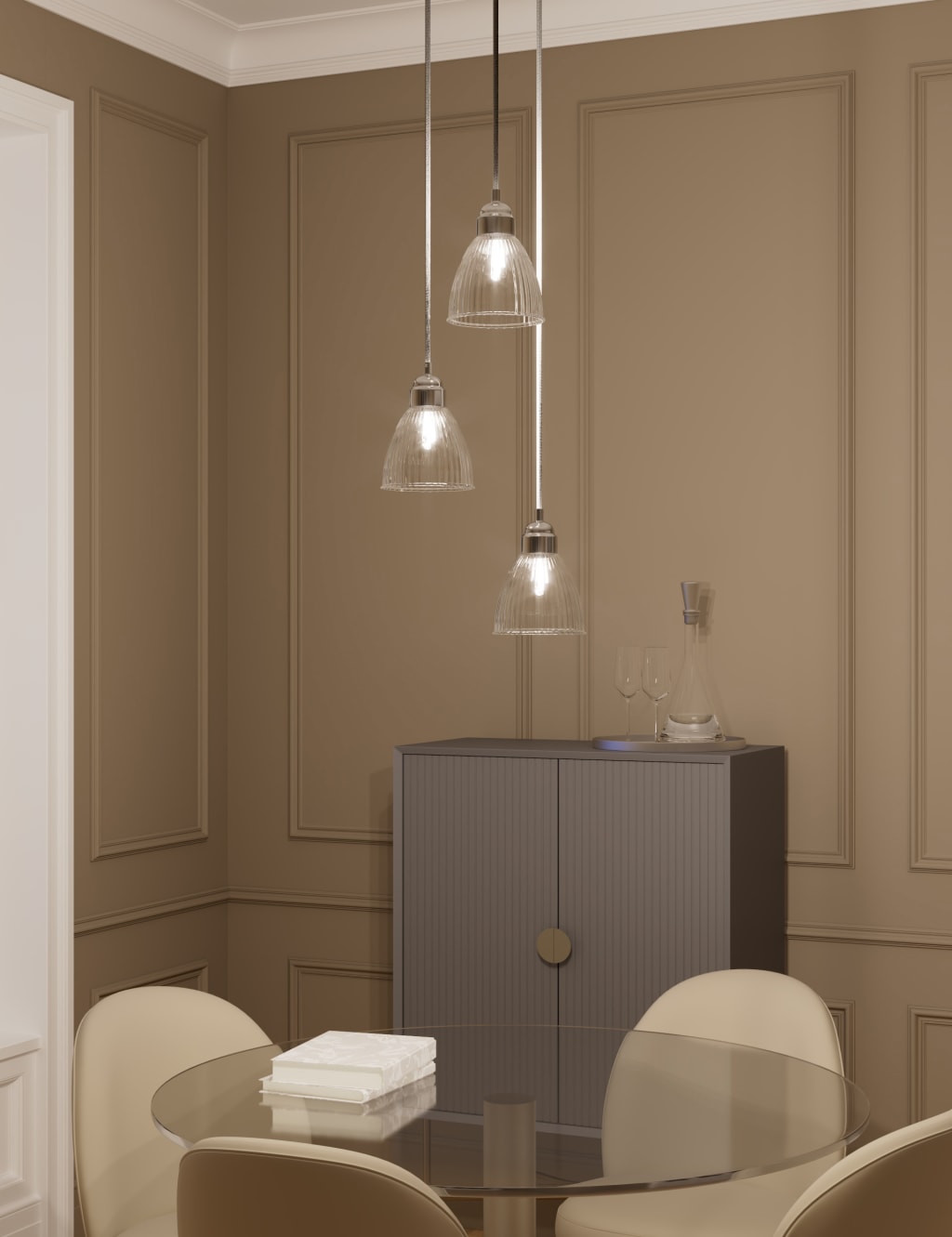 Florence glass pendant light top