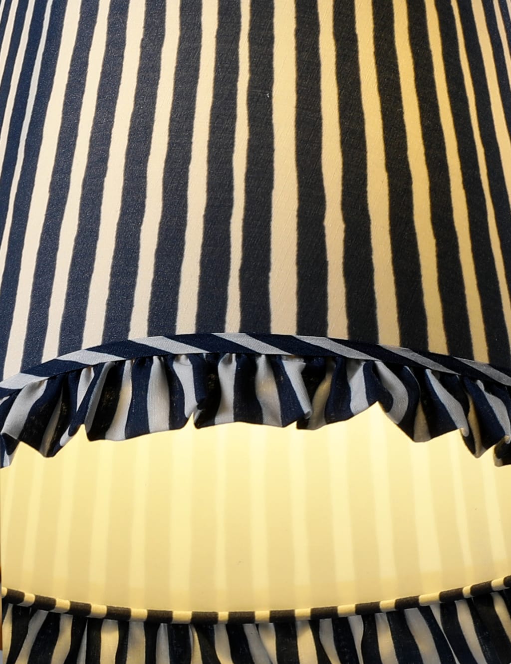 Watercolour Stripe Ruffle Edge Lamp Shade 3 of 4