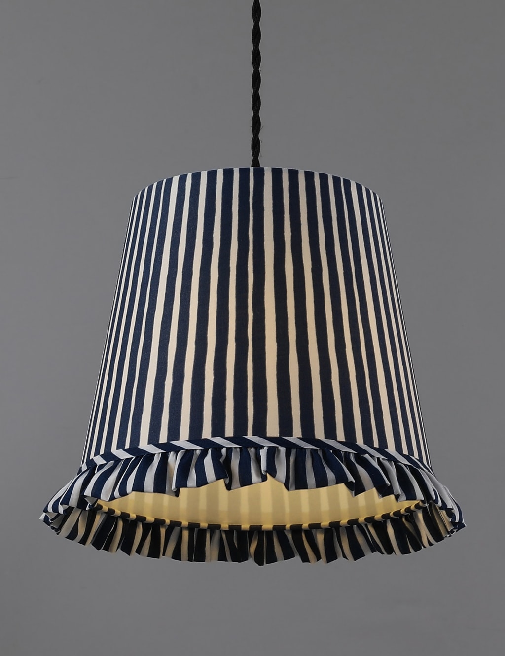 Watercolour Stripe Ruffle Edge Lamp Shade 4 of 4