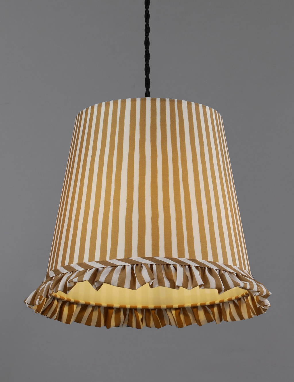 Watercolour Stripe Ruffle Edge Lamp Shade 4 of 4