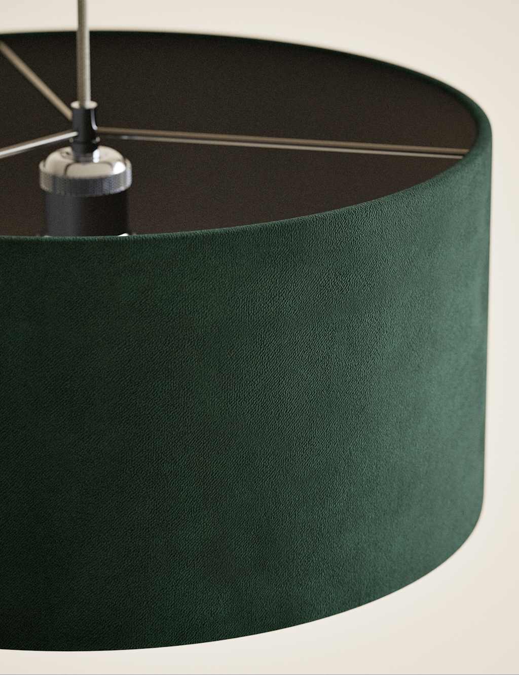 Velvet Oversized Ceiling Lamp Shade 5 of 5