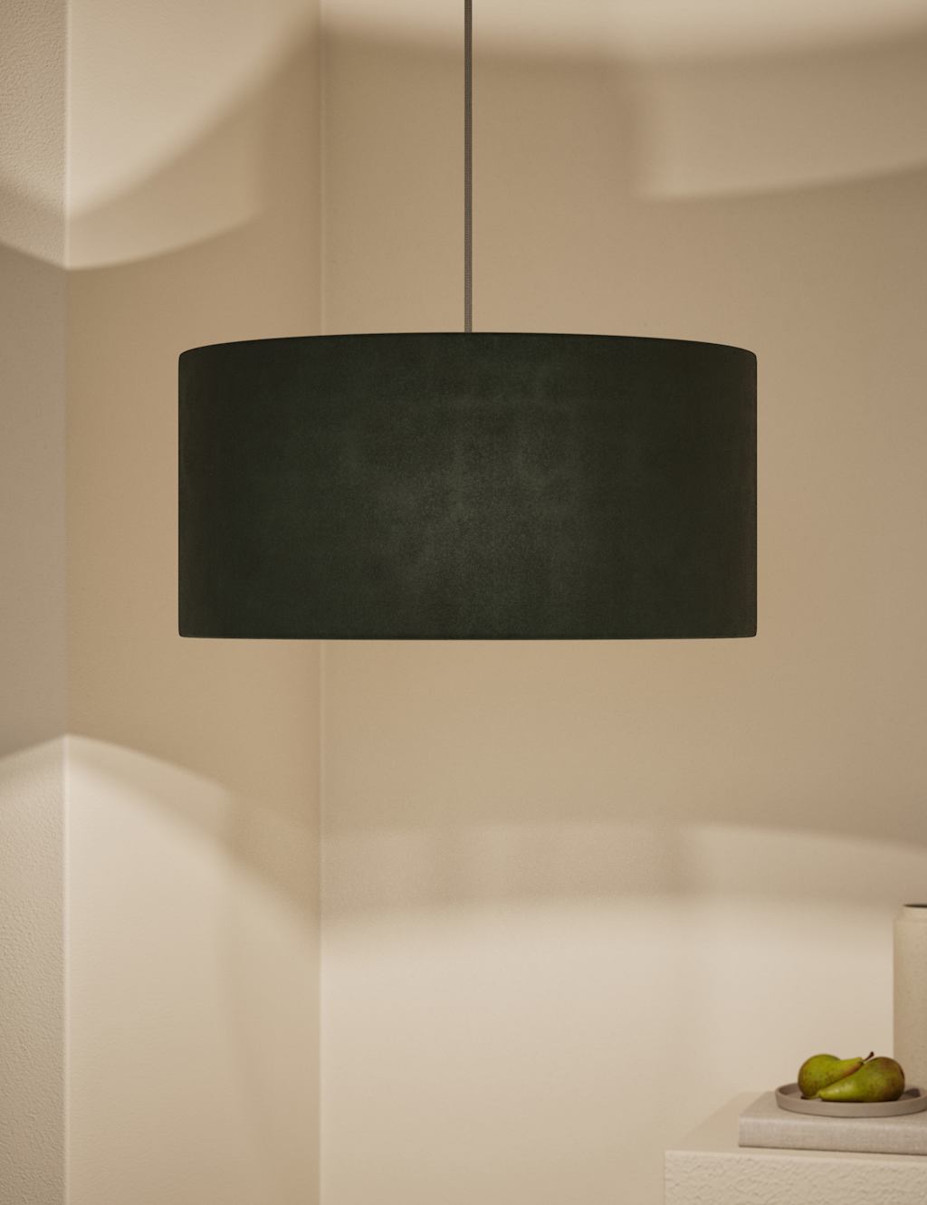 Velvet Oversized Ceiling Lamp Shade 2 of 5