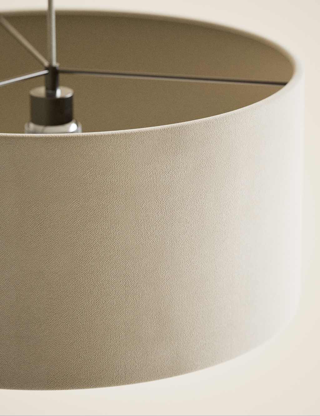 Velvet Oversized Ceiling Lamp Shade 5 of 5