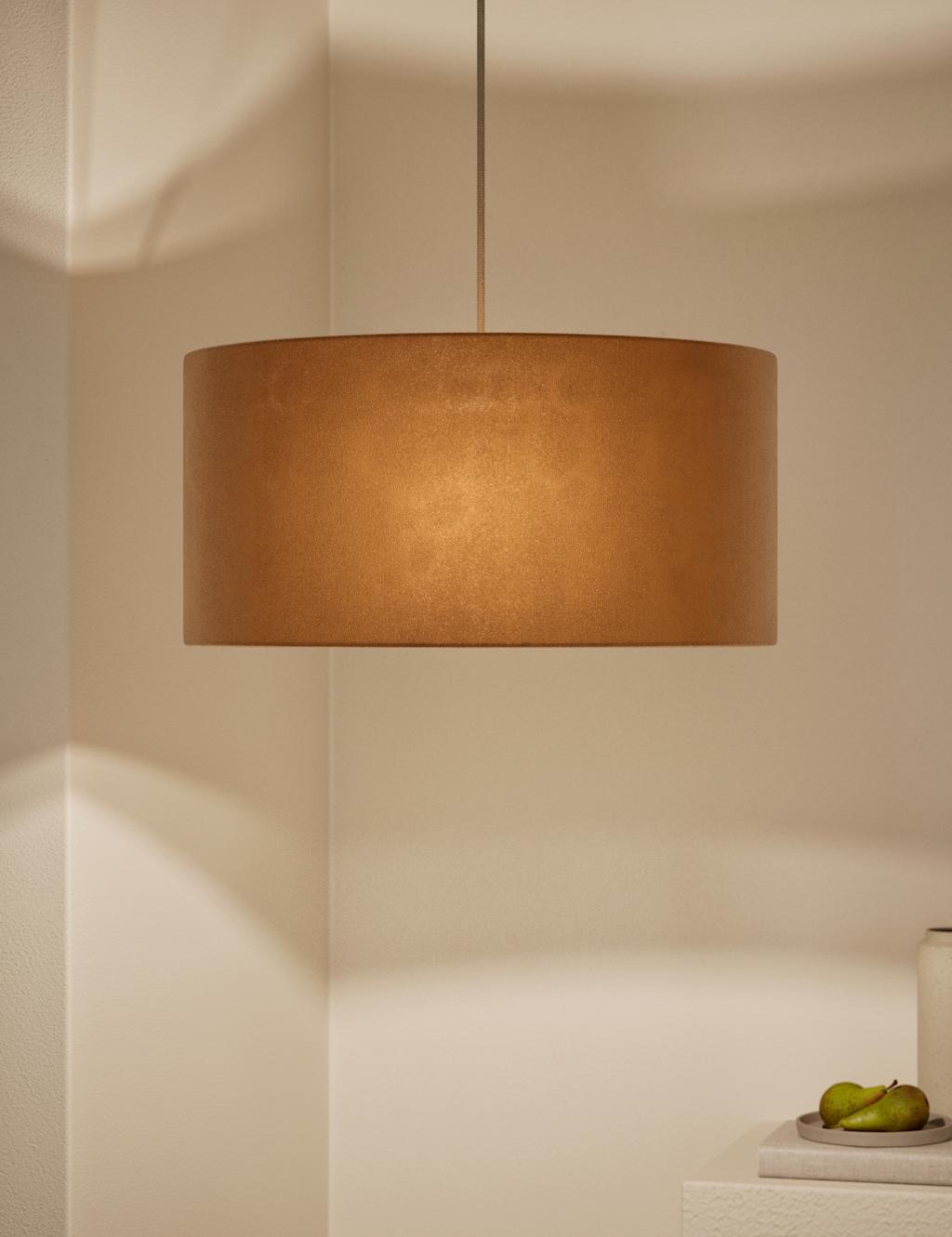 Velvet Oversized Ceiling Lamp Shade 2 of 6