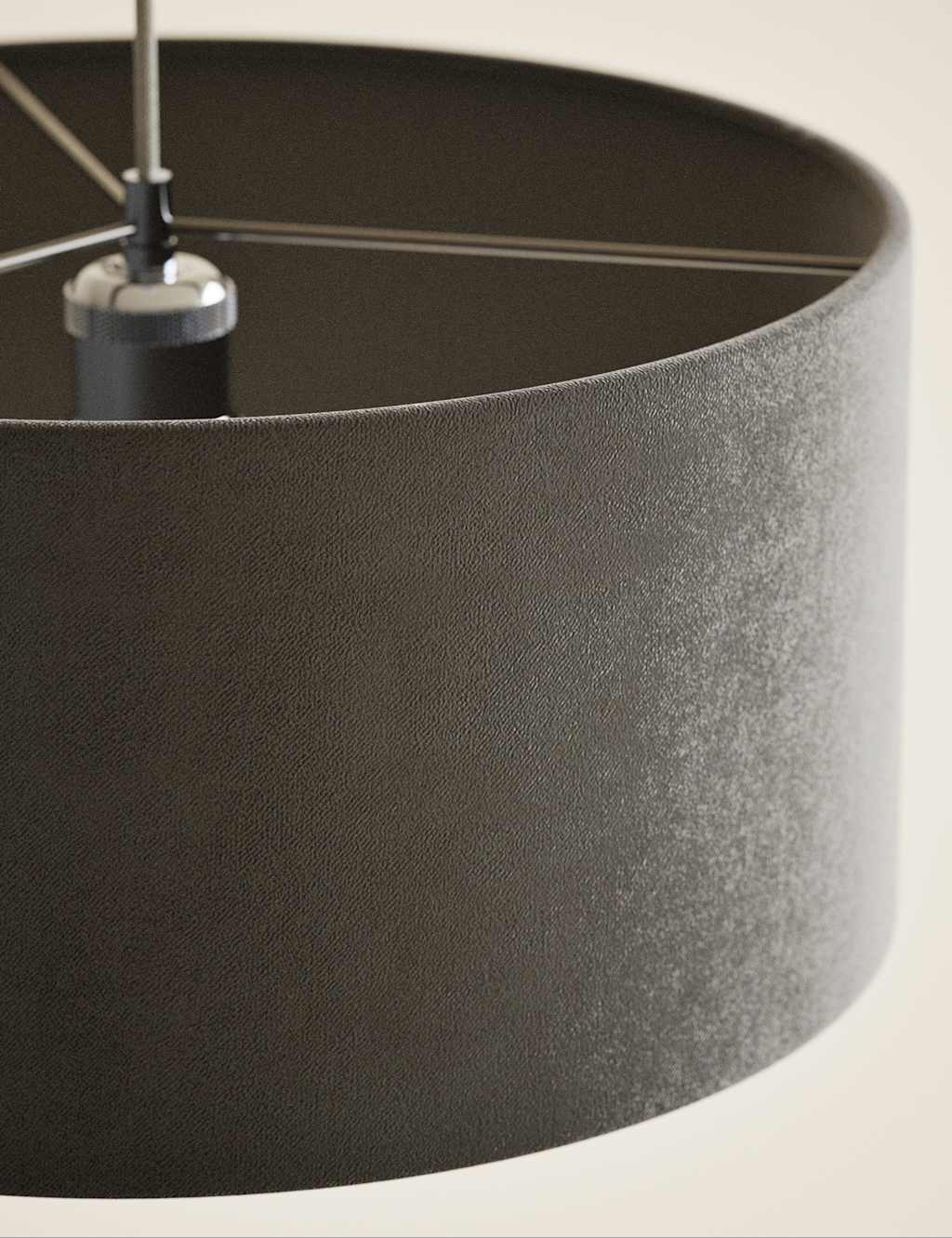Velvet Oversized Ceiling Lamp Shade 5 of 5
