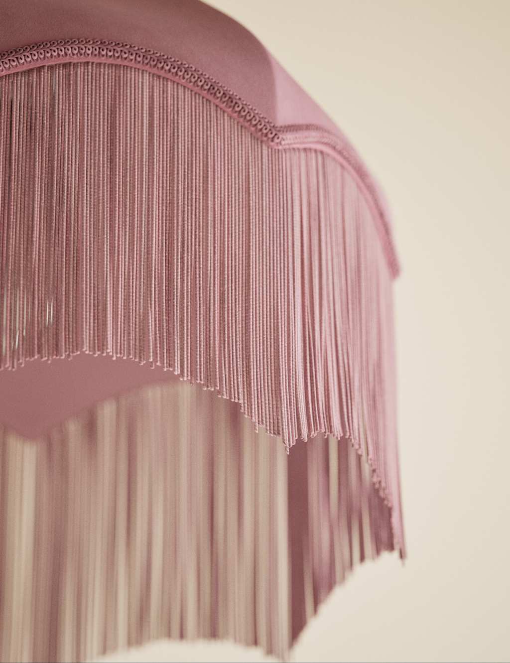 Fringed Velvet Lamp Shade 4 of 5