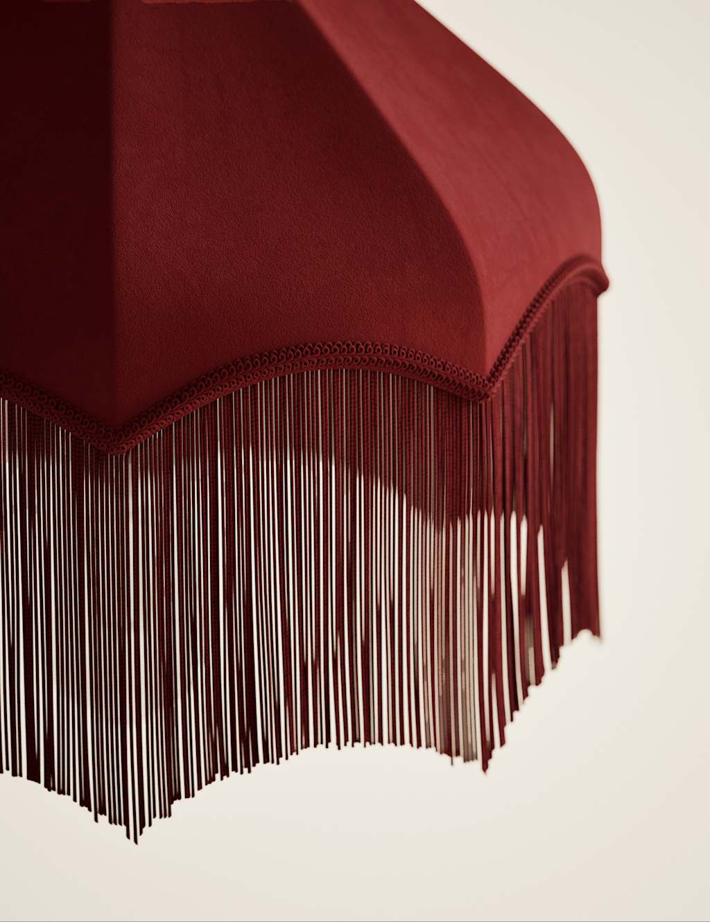 Fringed Velvet Lamp Shade 5 of 5