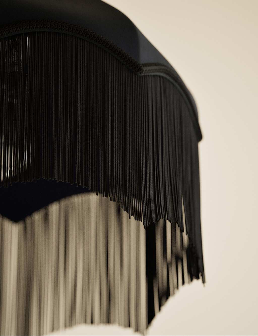 Fringed Velvet Lamp Shade 5 of 6