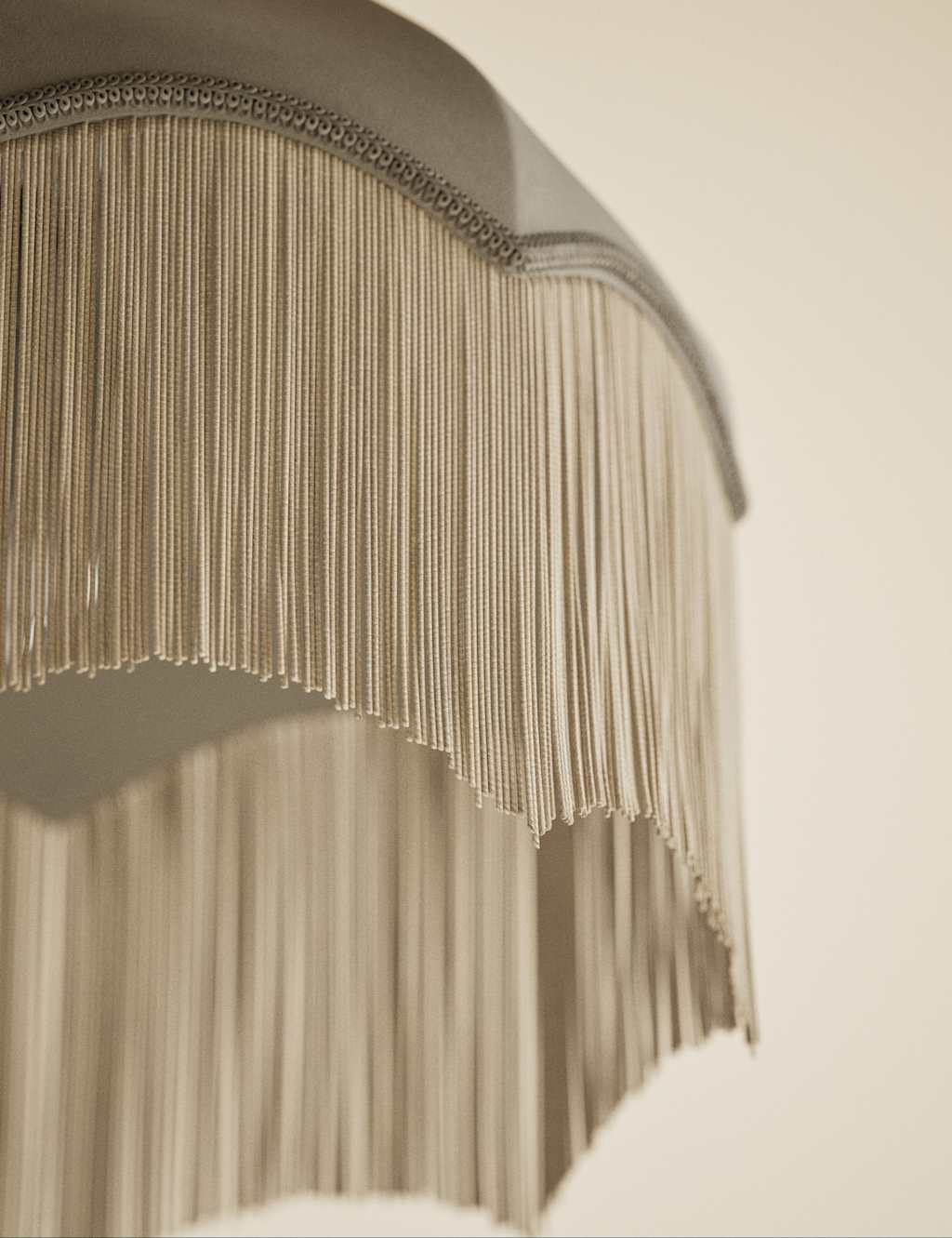 Fringed Velvet Lamp Shade 4 of 5