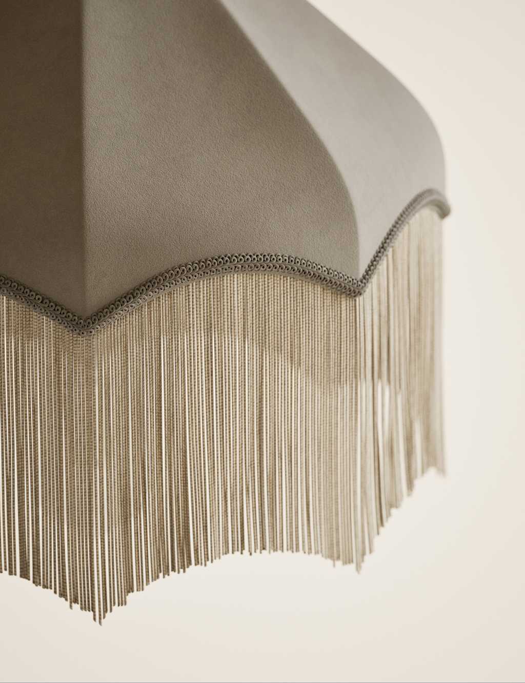 Fringed Velvet Lamp Shade 5 of 5