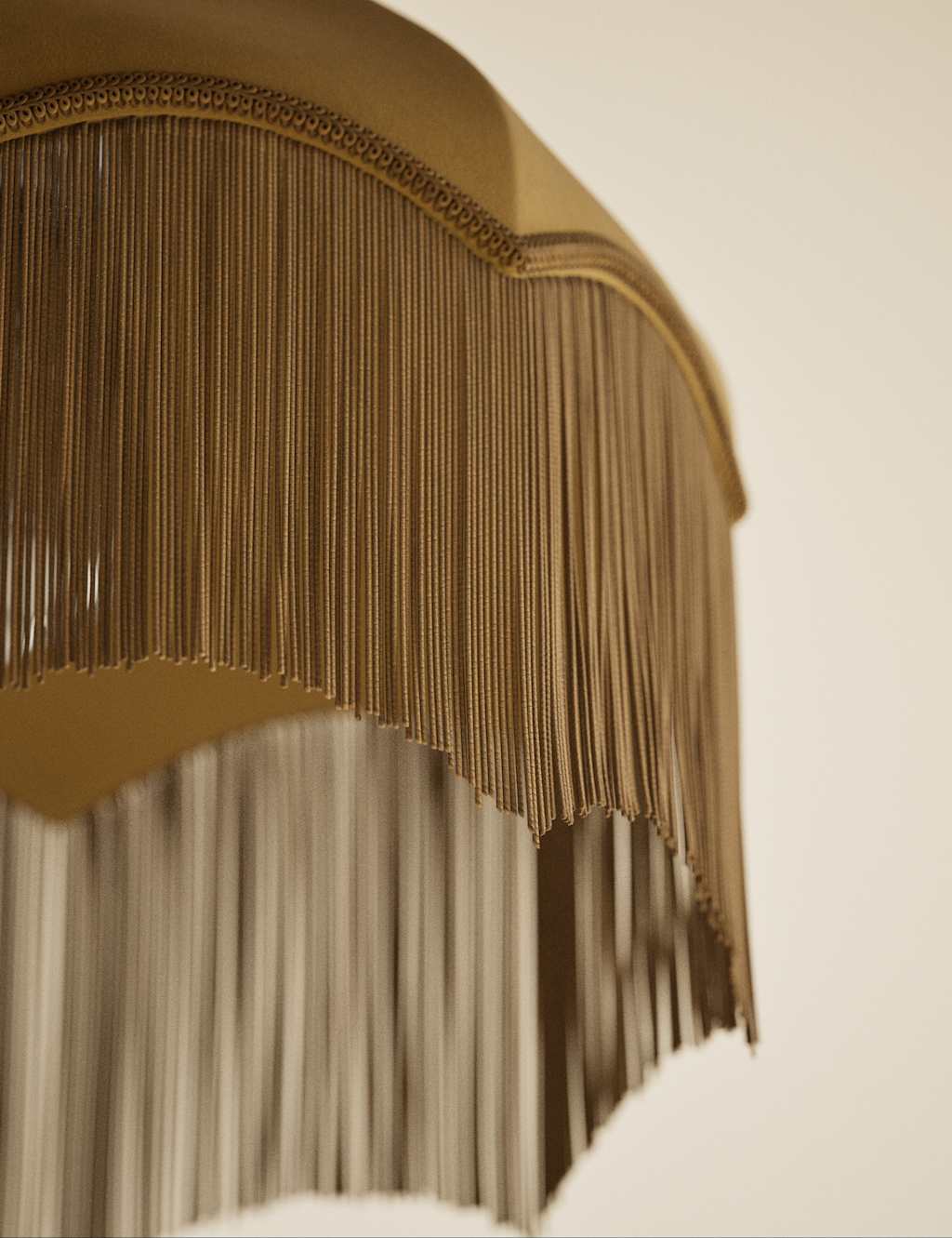 Fringed Velvet Lamp Shade 4 of 5