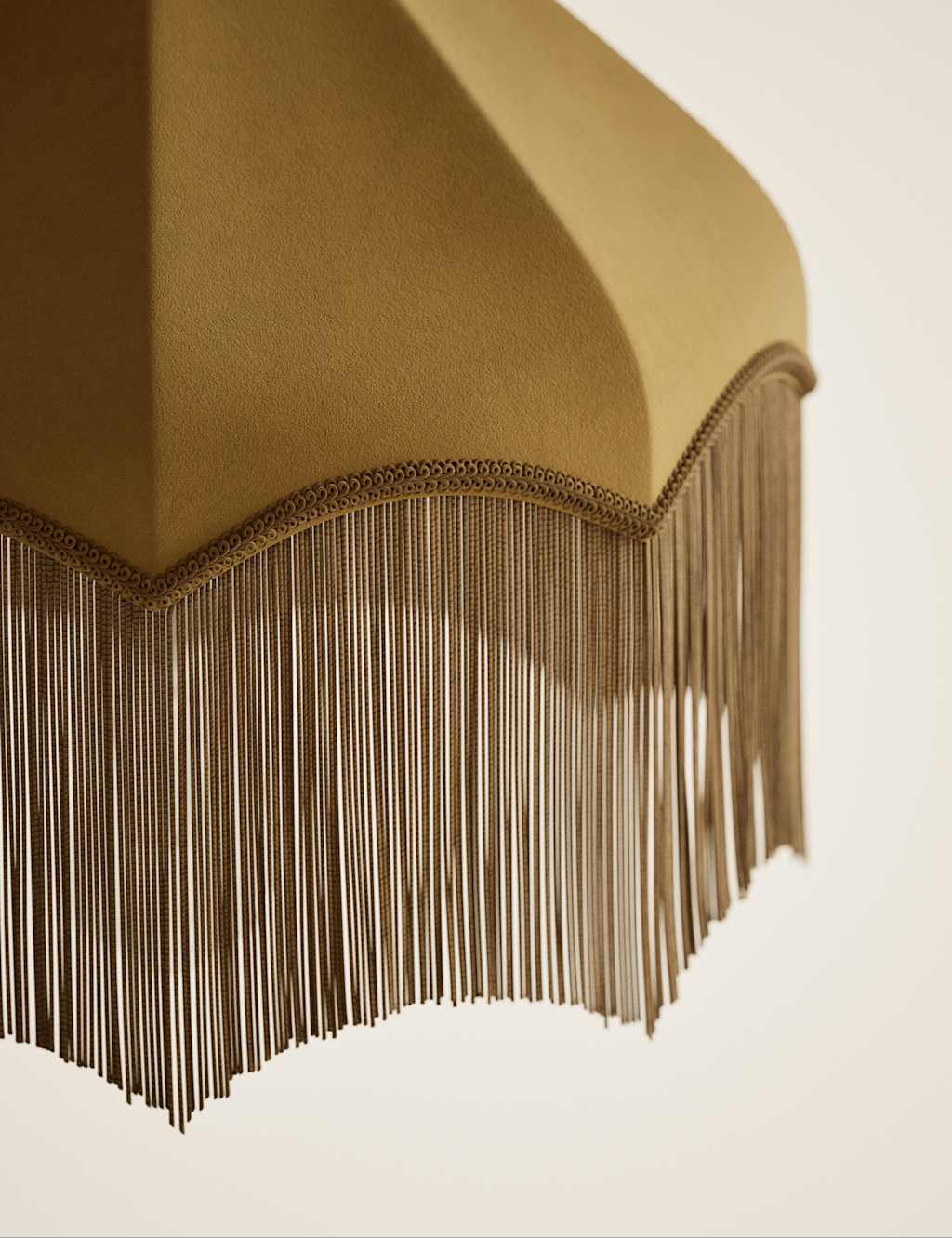 Fringed Velvet Lamp Shade 5 of 5