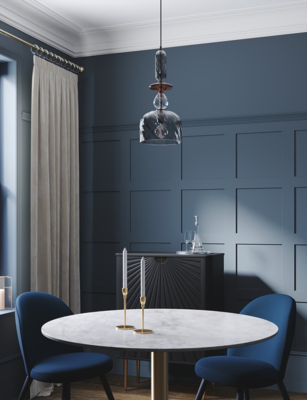 Ruby Glass Pendant Light 4 of 7