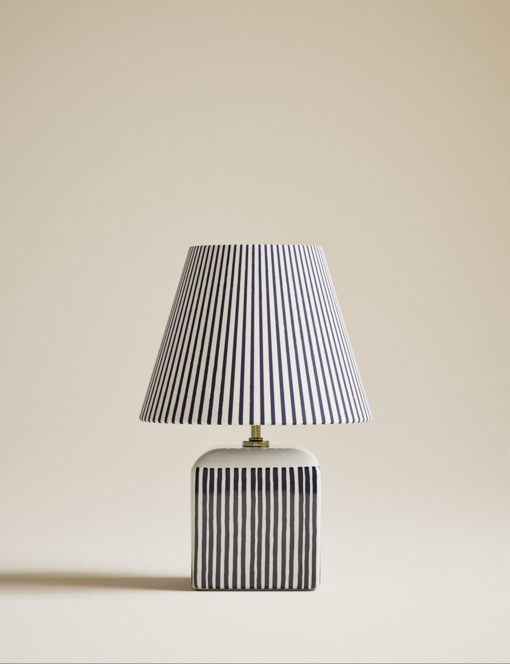 Joshua Ceramic Striped Rechargeable Table Lamp 3 of 5